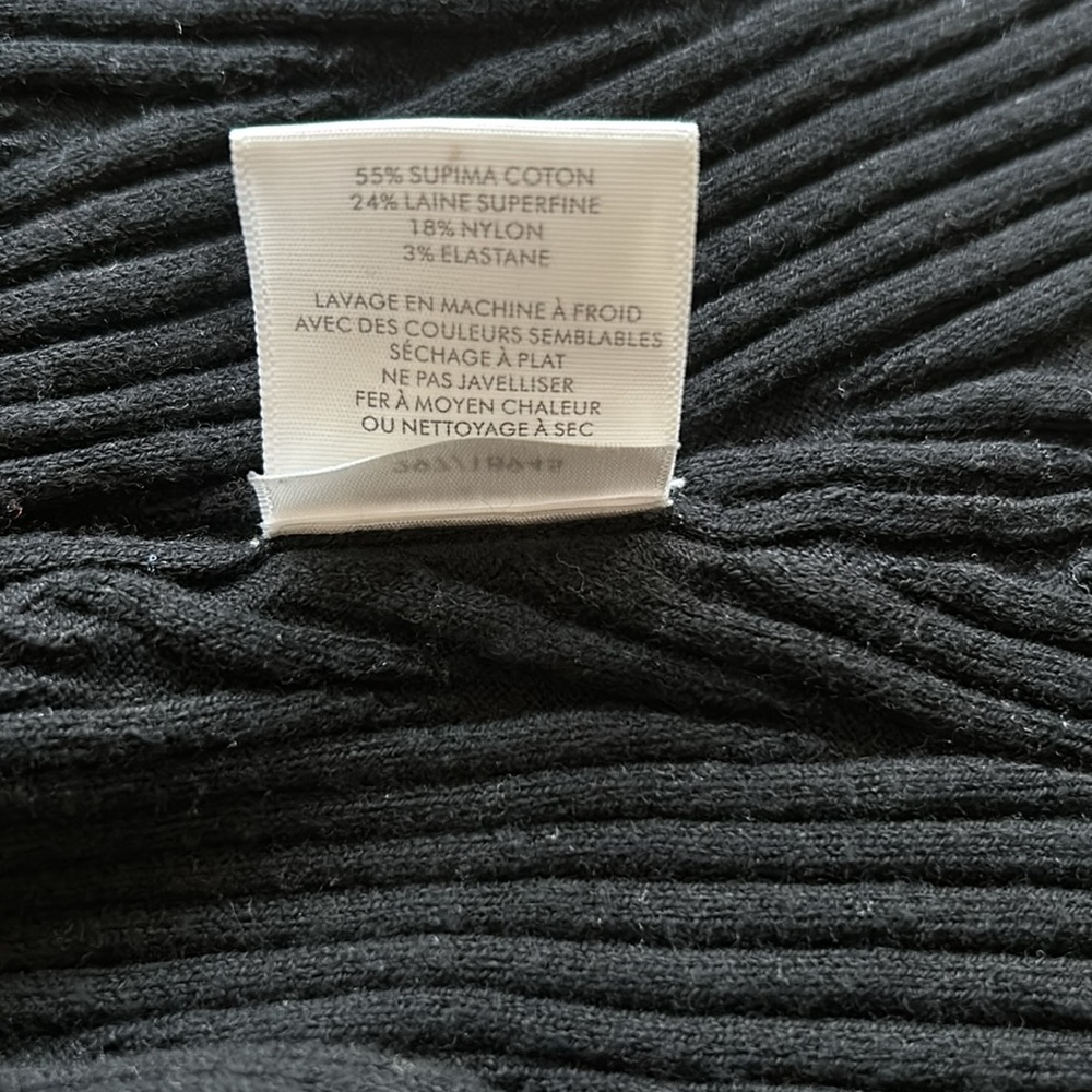 White+ Warren black  ribbed midi dress - Picture 6 of 6